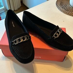 Easy spirit Antiria Black suede flats size 10 wide